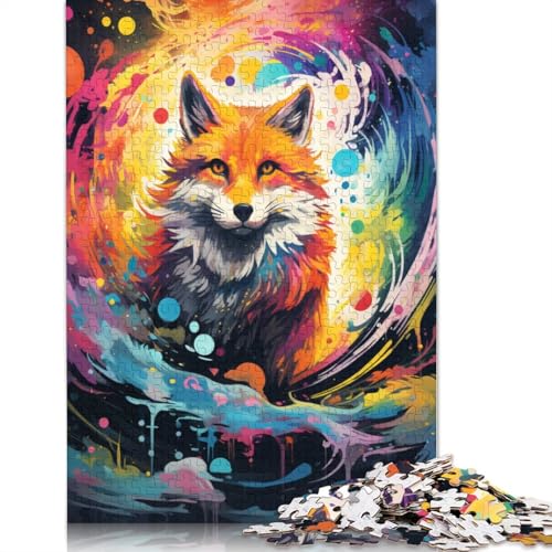 1000-teiliges Puzzle, Fuchs-Puzzle für Erwachsene, Kartonpuzzle, Erwachsene und Kinder, 38 x 26 cm von LiJianXXL