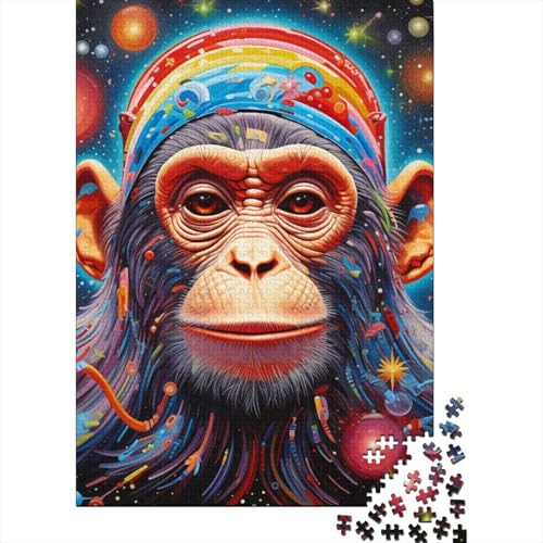 1000-teiliges Puzzle, farbenfroher Kunstaffe, kreatives quadratisches Puzzle für Erwachsene und Kinder, Holzpuzzle, Spielzeug, Denkspiel, Größe: 75 x 50 cm von LiJianXXL