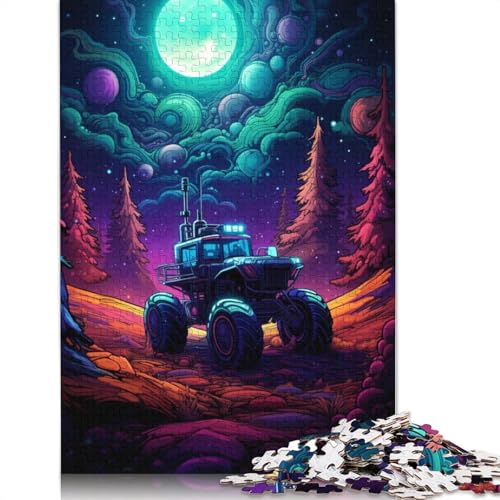 1000-teiliges Puzzle, psychedelisches Traktor-Puzzle für Erwachsene, Karton-Puzzle, interessantes Puzzle zur Stressreduzierung, 38 x 26 cm von LiJianXXL