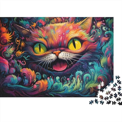 1000-teiliges Puzzle Alice Cat, Puzzle für Erwachsene und Kinder, Holzpuzzle, tolles Geschenk für Erwachsene, 50 x 75 cm von LiJianXXL