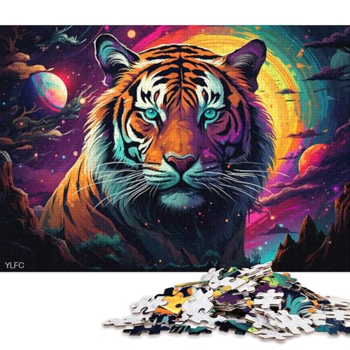 1000-teiliges Puzzle Art Tiger Puzzles Kartonpuzzles Lernspielzeug 38x26cm/1000Stk. von LiJianXXL