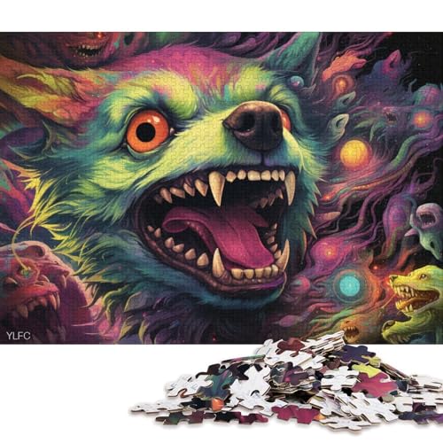 1000-teiliges Puzzle Chihuahua im Weltraum, Puzzle für Erwachsene, Kartonpuzzle, Lernspiel, Herausforderungsspielzeug 38x26cm/1000 Teile von LiJianXXL