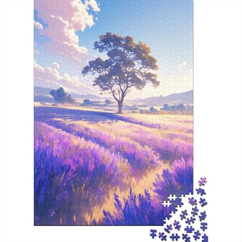 1000-teiliges Puzzle Felder voller Tulpen, kreatives quadratisches Puzzle für Erwachsene und Kinder, Holzpuzzle, Spielzeug, Denkspiel, Größe: 75 x 50 cm von LiJianXXL