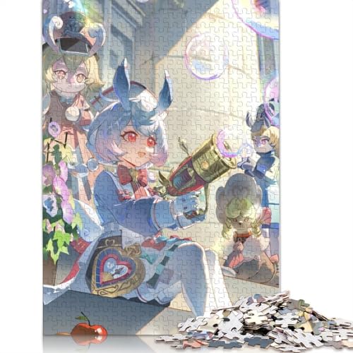 1000-teiliges Puzzle Genshin Impact, Puzzle für Erwachsene, Holzpuzzle, Puzzles für Kinder, Geschenke (Größe 75 x 50 cm) von LiJianXXL