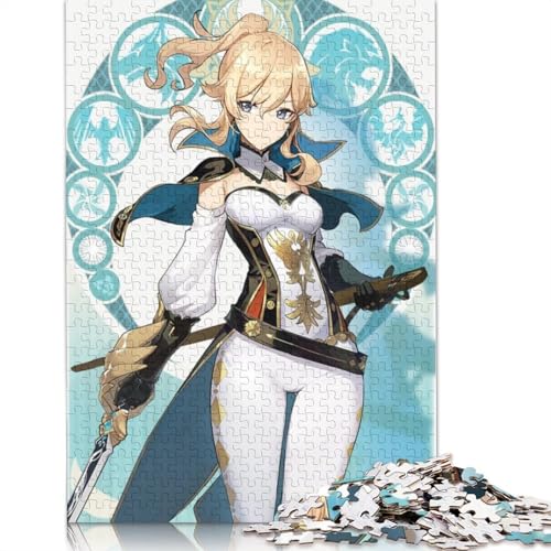 1000-teiliges Puzzle Genshin Impact Jean für Erwachsene, Holzpuzzle, Lernspiel für Erwachsene und Kinder (Größe 75 x 50 cm) von LiJianXXL