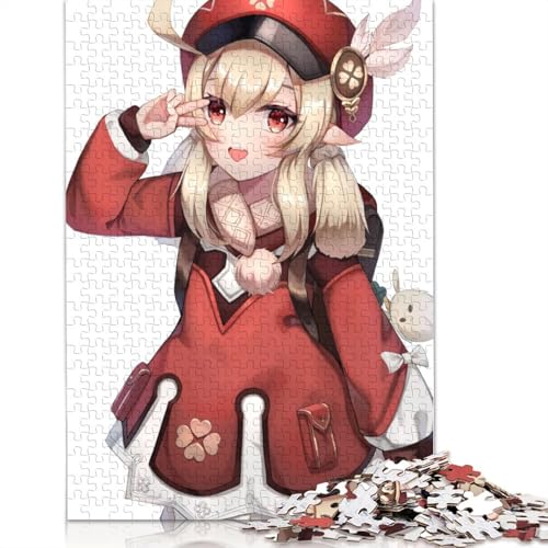 1000-teiliges Puzzle Genshin Impact Klee für Erwachsene, Holzpuzzle, Lernspiele für Erwachsene und Kinder (Größe 75 x 50 cm) von LiJianXXL