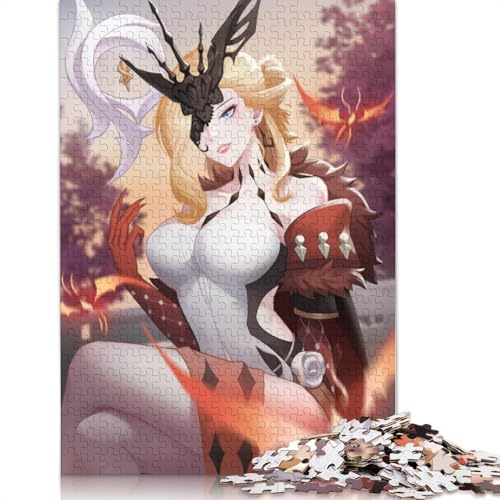 1000-teiliges Puzzle Genshin Impact La Signora, Puzzle für Erwachsene, Kartonpuzzle, Lernspielzeug (Größe 38 x 26 cm) von LiJianXXL