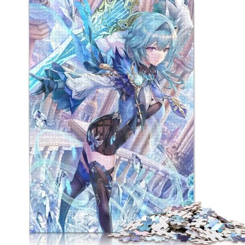 1000-teiliges Puzzle Genshin Impact für Erwachsene, Holzpuzzle, Lernspiel für Erwachsene und Kinder (Größe 75 x 50 cm) von LiJianXXL