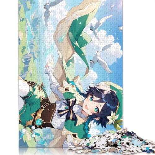 1000-teiliges Puzzle Genshin Impact für Erwachsene, Kartonpuzzle, Lernspiel für Erwachsene und Kinder (Größe 38 x 26 cm) von LiJianXXL