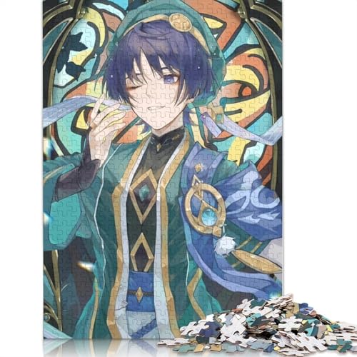 1000-teiliges Puzzle Genshin Impact für Erwachsene, Kartonpuzzle, Lernspiele für Erwachsene und Kinder (Größe 38 x 26 cm) von LiJianXXL