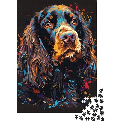 1000-teiliges Puzzle für Erwachsene, Boykin Spaniel Dog Art Puzzle für Erwachsene, Holzpuzzle, Familienspiele, Weihnachts- und Geburtstagsgeschenke, Größe: 75 x 50 cm von LiJianXXL