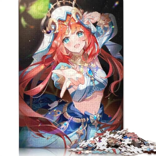 1000-teiliges Puzzle für Erwachsene, Genshin Impact-Puzzle für Erwachsene, Holzpuzzle, Lernspiel für Erwachsene und Kinder (Größe 75 x 50 cm) von LiJianXXL