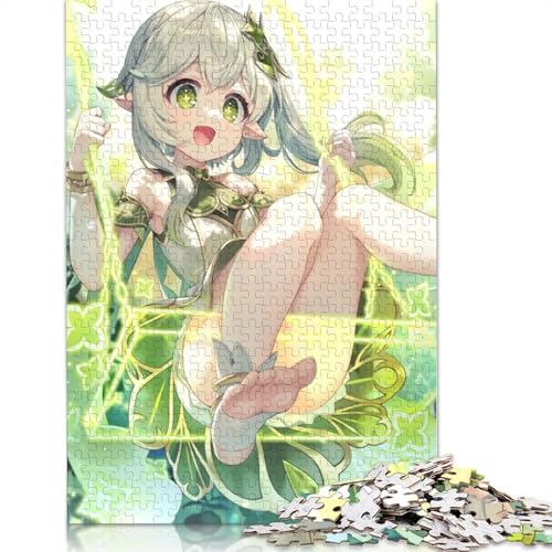 1000-teiliges Puzzle für Erwachsene, Genshin Impact-Puzzle für Erwachsene, Holzpuzzle für Familienspaß und Spieleabend (Größe 75 x 50 cm) von LiJianXXL