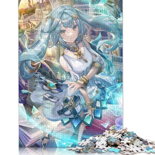 1000-teiliges Puzzle für Erwachsene, Genshin Impact-Puzzles, Kartonpuzzles, Lernspielzeug, Familienspiele (Größe 38 x 26 cm) von LiJianXXL