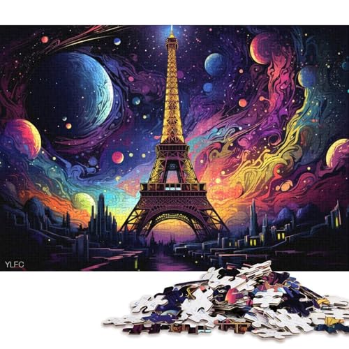 1000-teiliges Puzzle für Erwachsene, Kunst-Eiffelturm-Puzzle für Kinder, Kartonpuzzle, Puzzle für Erwachsene, Geschenke 38x26cm/1000 Stück von LiJianXXL