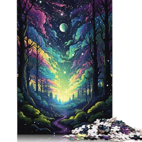 1000-teiliges Puzzle für Erwachsene, Kunst-Wald-Puzzle für Erwachsene, Kartonpuzzle, lustiges Geschenk, 38 x 26 cm von LiJianXXL