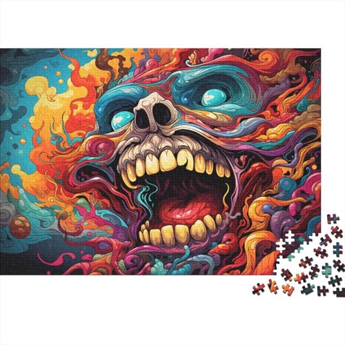 1000-teiliges Puzzle für Erwachsene, farbenfrohes Fantasy-Dämonen-Puzzle für Erwachsene, Holzpuzzle, dekomprimierendes geistiges Lernspielzeug, 50 x 75 cm von LiJianXXL