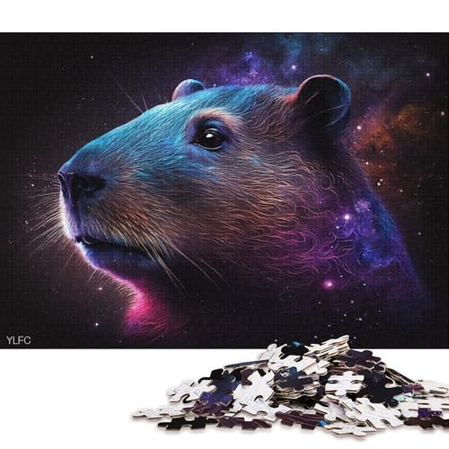 1000-teiliges Puzzle für Erwachsene, kosmische Galaxie, Kapybara-Puzzles für Erwachsene und Kinder, Karton-Puzzles, Lernspiel, Herausforderungsspielzeug (Größe 38 * 26 cm) von LiJianXXL