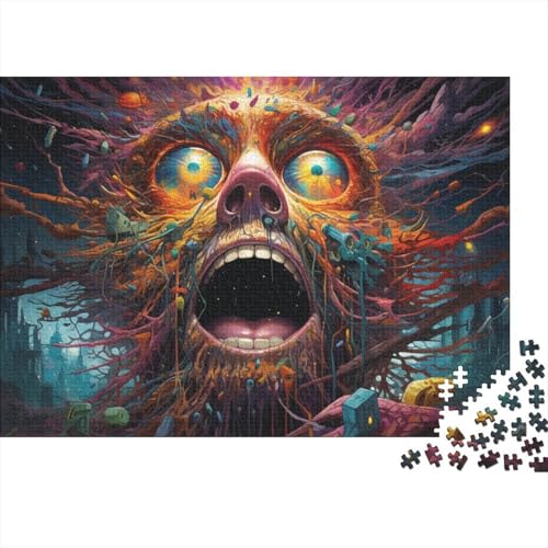 1000-teiliges Puzzle für Erwachsene und Kinder, Fantasie, farbenfrohe Kunst, Puzzle für Kinder, Holzpuzzle, Spielzeug, Denkspiel, 50 x 75 cm von LiJianXXL