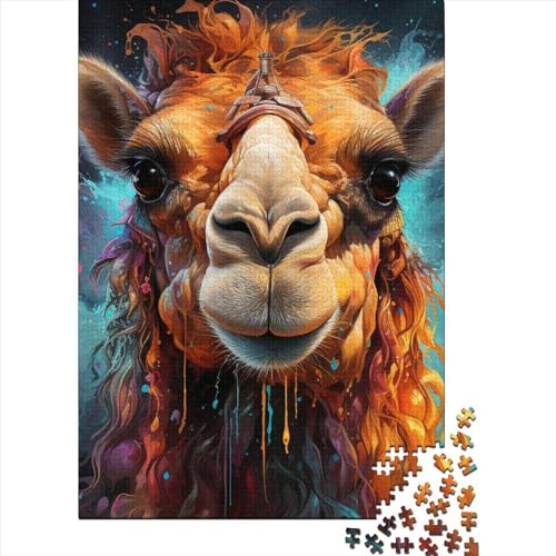 1000-teiliges Puzzle für Erwachsene und Kinder, Tier-Alpaka-Puzzle, für Erwachsene und Kinder, Holzpuzzle, Lernspiele für Erwachsene und Kinder, Größe: 75 x 50 cm von LiJianXXL