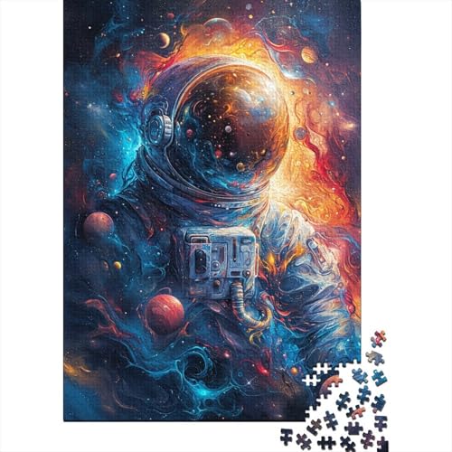 1000-teiliges Puzzle für Erwachsene und Kinder, Weltraum-Astronauten-Puzzle, für Erwachsene und Kinder, Holzpuzzle, Lernspiele für Erwachsene und Kinder, Größe: 75 x 50 cm von LiJianXXL