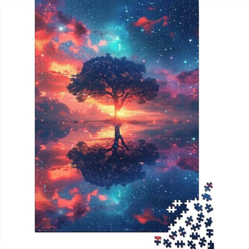 1000-teiliges Puzzle für Erwachsene und Kinder. Baum des Lebens-Puzzle für Erwachsene. Holzpuzzle. Anspruchsvolles Spielpuzzle (Größe 75 x 50 cm) von LiJianXXL