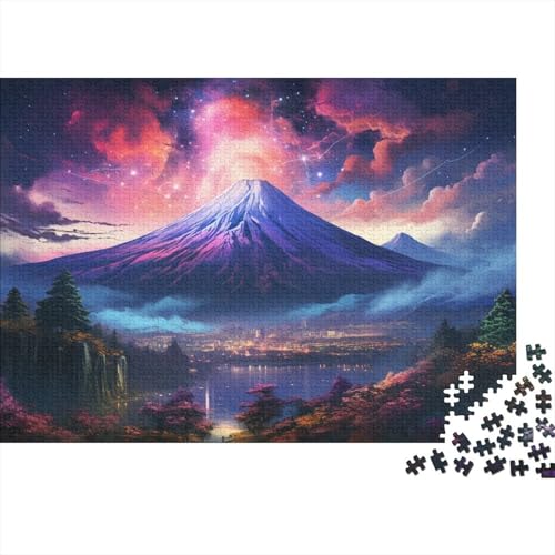 Puzzle, bunter Berg Fuji, 1000 Teile, Puzzle für Erwachsene, Holzpuzzle für Erwachsene und Kinder ab 12 Jahren, Spielzeug, Denkspiel, 50 x 75 cm von LiJianXXL