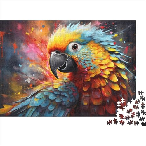 Puzzle, buntes Papageiengemälde, 1000 Teile, Puzzle für Erwachsene, Holzpuzzle für Erwachsene und Kinder ab 12 Jahren, Spielzeug, Denkspiel, 50 x 75 cm von LiJianXXL