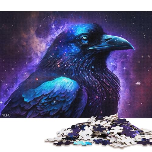 Puzzle 1000 Teile, Cosmic Crow Fire Water, Puzzle für Erwachsene, Puzzle aus Pappe, anspruchsvolles Spiel (Größe 38 * 26 cm) von LiJianXXL