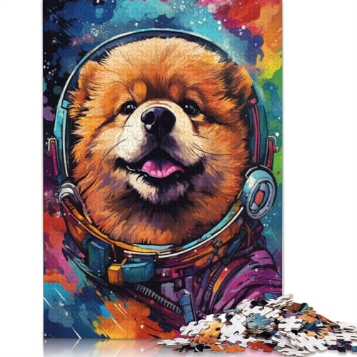 Puzzle 1000 Teile für Erwachsene, Chow-Chow-Baby-Astronaut, Puzzle für Erwachsene, Kartonpuzzle, Spielzeug, Denkspiel, 38 x 26 cm von LiJianXXL