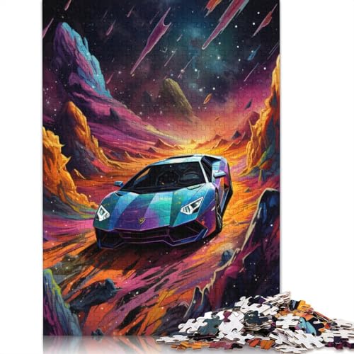 Puzzle 1000 Teile für Erwachsene, Cooles Sportauto-Puzzle, Puzzle für Erwachsene, Holzpuzzle, Spielzeug, Denkspiel, 75 x 50 cm von LiJianXXL