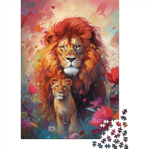 Puzzle 1000 Teile für Erwachsene, Cosmic Lion, Puzzles für Erwachsene, Holzpuzzles, tolles Geschenk für Erwachsene (Größe 75 x 50 cm) von LiJianXXL