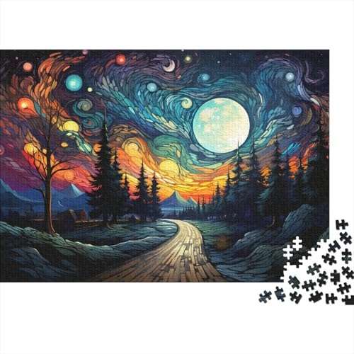 Puzzle 1000 Teile für Erwachsene, Fantasielandschaft, Familienpuzzle für Erwachsene, Holzpuzzle, Lernspiel, Herausforderungsspielzeug, 50 x 75 cm von LiJianXXL