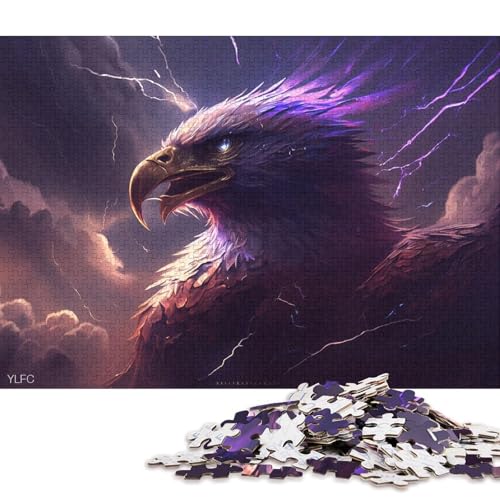 Puzzle 1000 Teile für Erwachsene, Fantasy Art Adler-Puzzle für Erwachsene, Holzpuzzle, lustiges Geschenk 75x50cm/1000 Teile von LiJianXXL