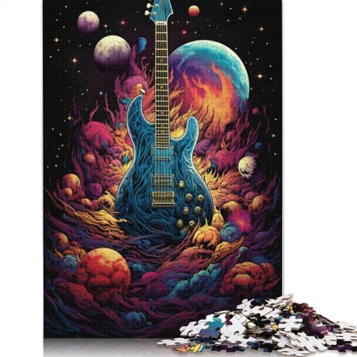 Puzzle 1000 Teile für Erwachsene, Galaxy-Gitarre, Puzzles für Erwachsene, Holzpuzzle, Spielzeug, Denkspiel, 75 x 50 cm von LiJianXXL