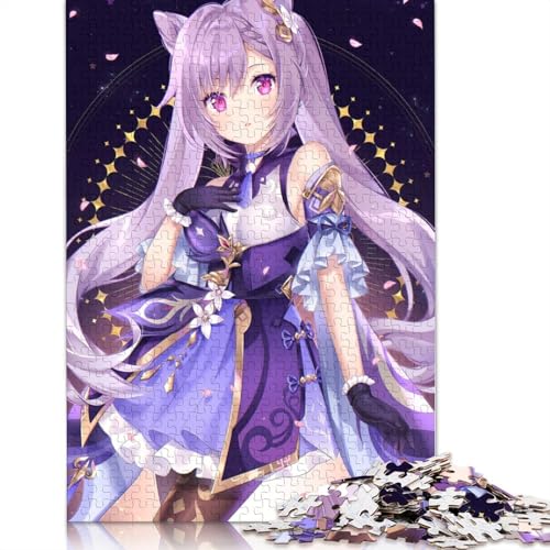 Puzzle 1000 Teile für Erwachsene, Genshin Impact Keqing-Puzzles für Erwachsene, Kartonpuzzle, interessante Puzzles zur Stressreduzierung (Größe 38 x 26 cm) von LiJianXXL