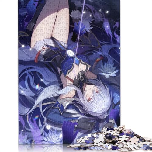 Puzzle 1000 Teile für Erwachsene, Genshin Impact-Puzzles für Erwachsene, Kartonpuzzle, interessante Puzzles zur Stressreduzierung (Größe 38 x 26 cm) von LiJianXXL