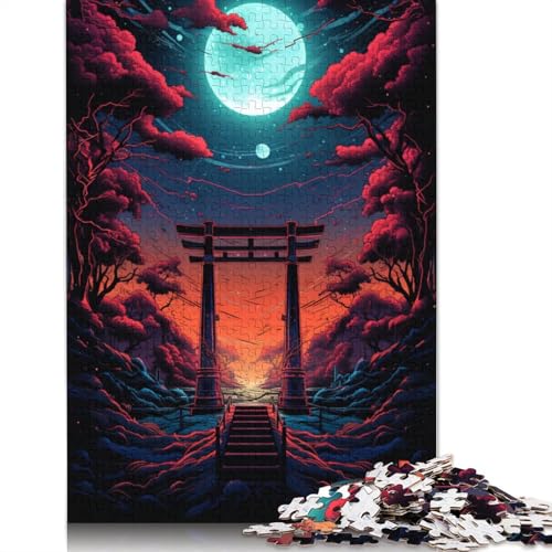 Puzzle 1000 Teile für Erwachsene, Japanisches Torii-Tor, Puzzles für Erwachsene, Kartonpuzzle, Spielzeug, Denkspiel, 38 x 26 cm von LiJianXXL