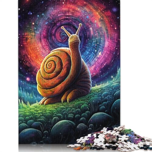 Puzzle 1000 Teile für Erwachsene, Kunst-Schnecken-Puzzle, Puzzle für Erwachsene, Holzpuzzle, Spielzeug, Denkspiel, 75 x 50 cm von LiJianXXL