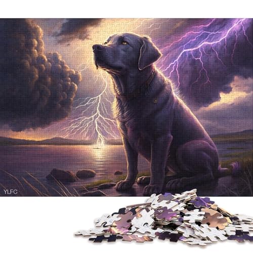 Puzzle 1000 Teile für Erwachsene, Labrador Dreams, Puzzle für Erwachsene und Kinder, Kartonpuzzle, tolles Geschenk für Erwachsene 38x26cm/1000 Teile von LiJianXXL