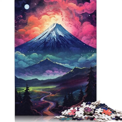 Puzzle 1000 Teile für Erwachsene, Mount Fuji, Puzzles für Erwachsene, Holzpuzzle, Spielzeug, Denkspiel, 75 x 50 cm von LiJianXXL