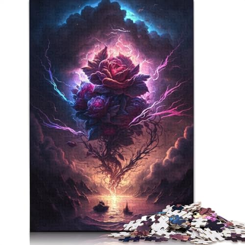 Puzzle 1000 Teile für Erwachsene, Rose Dream-Puzzle für Erwachsene, Holzpuzzle, Lernspiele, Heimdekorationspuzzle (Größe 75 * 50 cm) von LiJianXXL