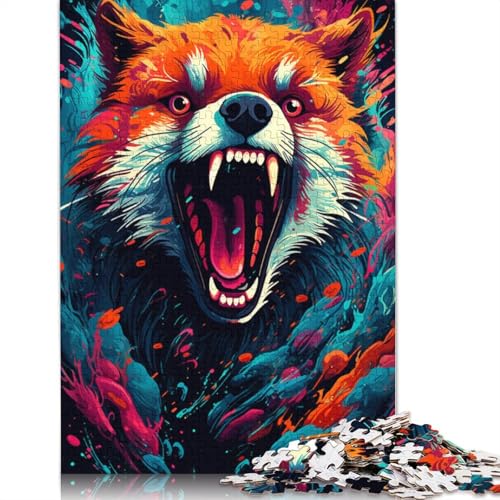 Puzzle 1000 Teile für Erwachsene, Rote Panda-Tiere, Puzzles für Erwachsene, Kartonpuzzle, Spielzeug, Denkspiel, 38 x 26 cm von LiJianXXL