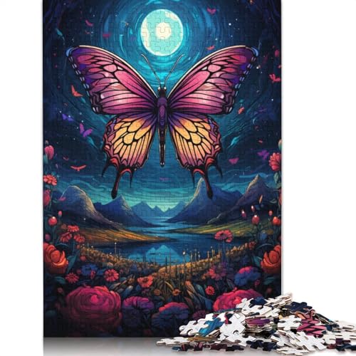 Puzzle 1000 Teile für Erwachsene, Schmetterling im Weltraum, Puzzles für Erwachsene, Holzpuzzle, Spielzeug, Denkspiel, 75 x 50 cm von LiJianXXL