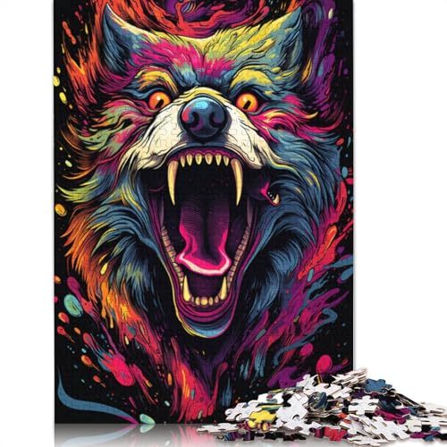 Puzzle 1000 Teile für Erwachsene, Tierpuzzle mit Husky-Motiv, Puzzle für Erwachsene, Kartonpuzzle, Spielzeug, Denkspiel, 38 x 26 cm von LiJianXXL