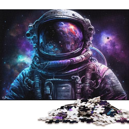 Puzzle Galaxie-Astronaut, 1000 Teile, Puzzle für Erwachsene, Holzpuzzle für Erwachsene und Kinder, lustiges Puzzle für die ganze Familie (Größe 75 * 50 cm) von LiJianXXL