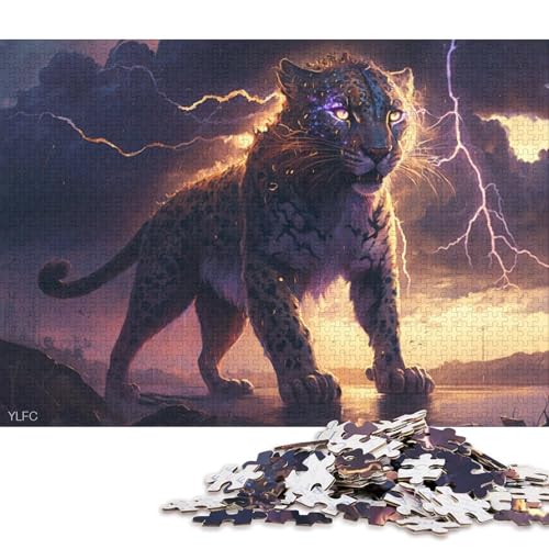 Puzzle-Geschenke für Erwachsene, Tier-Leoparden-Puzzles für Erwachsene, 1000 Papppuzzles für Teenager und Erwachsene, tolles Geschenk für Erwachsene 38x26cm/1000 Teile von LiJianXXL