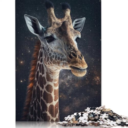 Puzzle Giraffe Galaxy 1000 Teile Puzzle für Erwachsene Puzzle Holzpuzzle für Erwachsene & Kinder Familienspaß Puzzle (Größe 75 * 50 cm) von LiJianXXL