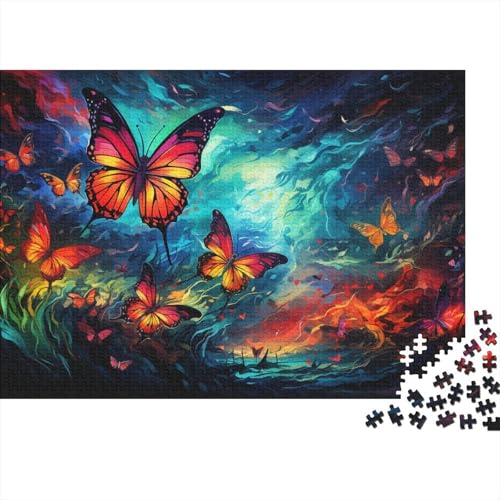 Puzzle Schmetterling 1000 Teile Puzzle für Erwachsene Holzpuzzle für Erwachsene und Kinder ab 12 Jahren Spielzeug Denkspiel 50x75cm von LiJianXXL