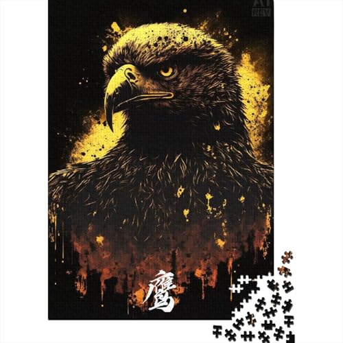 Puzzle Schöner Adler, Puzzle für Erwachsene, 1000 Teile, Holzpuzzle, geeignet für Erwachsene und Kinder über 12 Jahre, Puzzle für Erwachsene, Geschenke (Größe 75 x 50 cm) von LiJianXXL